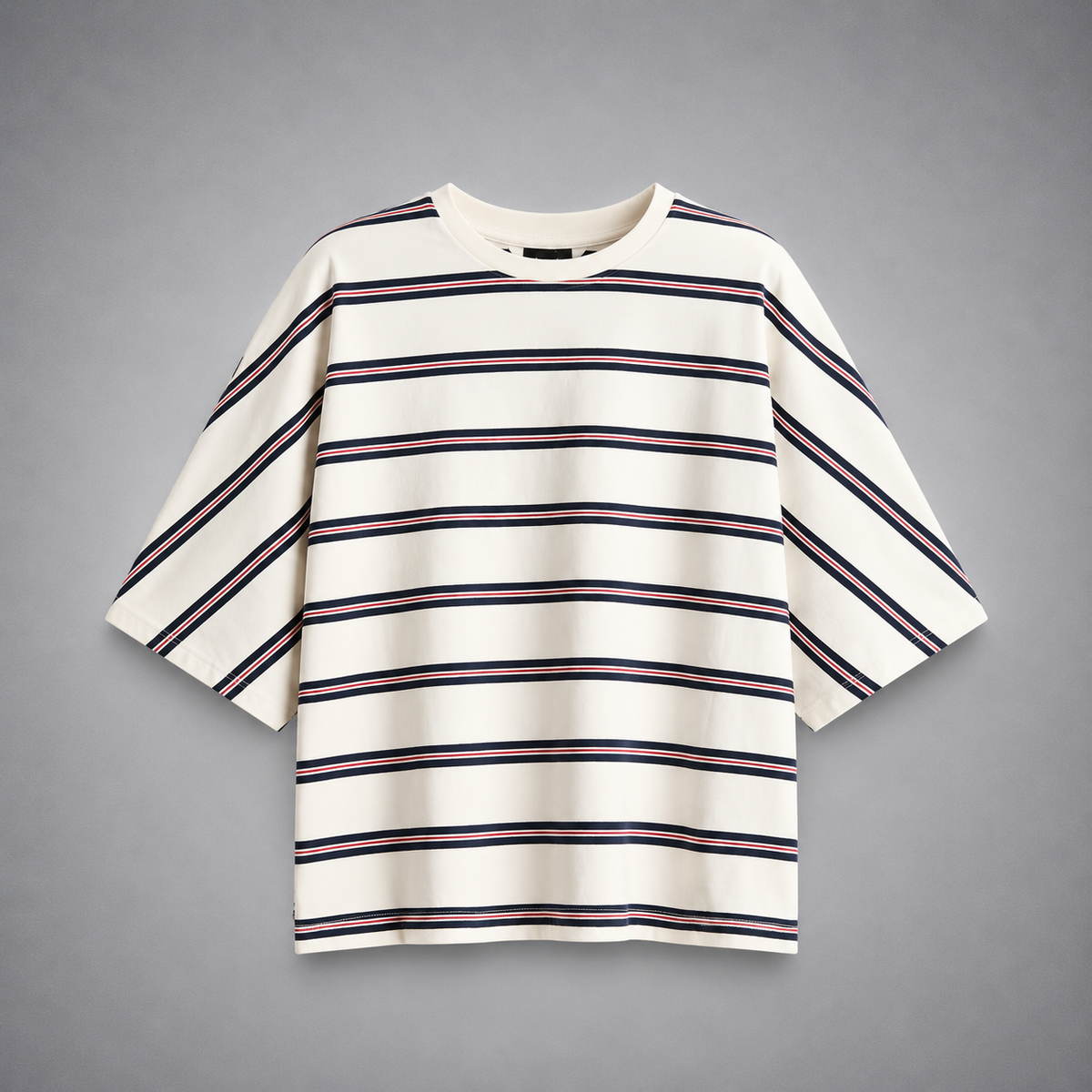 Oversized Striped Cotton Top