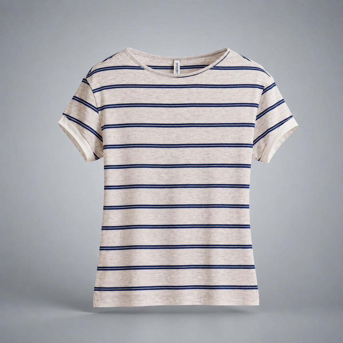 Fitted Contrasting-Trim T-Shirt